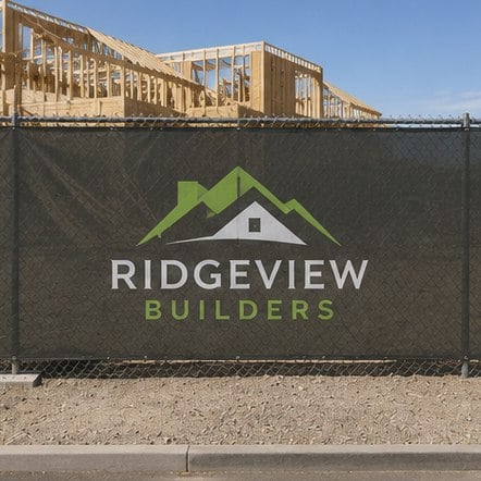 Construction Site Windscreen printed for Ridgeview Builders