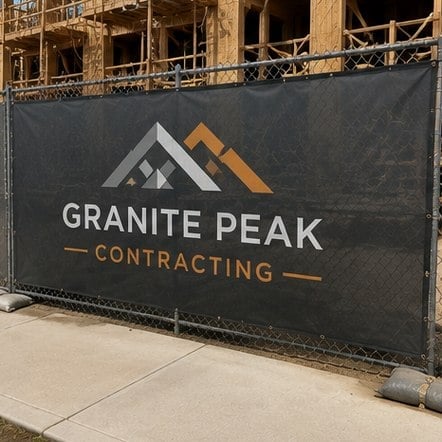 Customized fence screens for construction sites — granite peak contracting