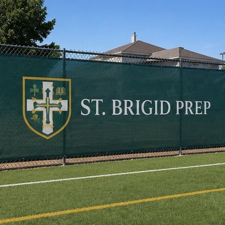 Customized fence screens for schools and universities — st. brigid prep
