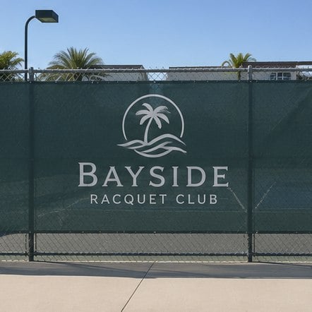 Pool and Tennis Court Enclosure Screen printed for Bayside Racquet Club