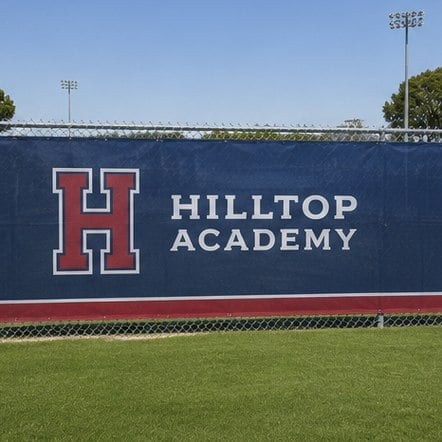 Sports Field and Stadium Wrap printed for Hilltop Academy